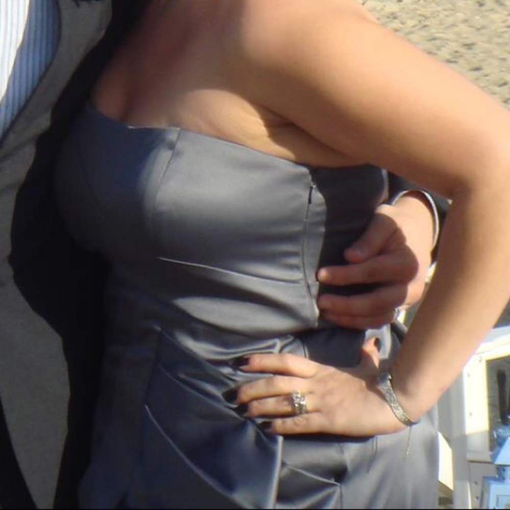 Max and Cleo Strapless Silver cocktail dress - Picture 4 of 5